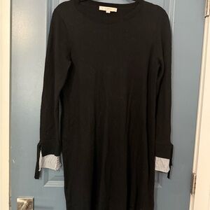 LOFT Elegant Black Sweater Dress